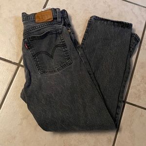 Black wedgie straight jeans